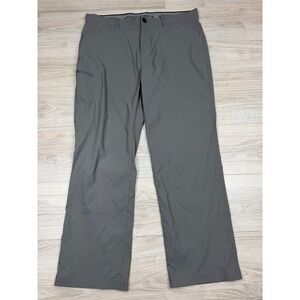 Orvis Mens Gray Technical Hiking Pants Stretch Nylon Travel Trousers 38x30